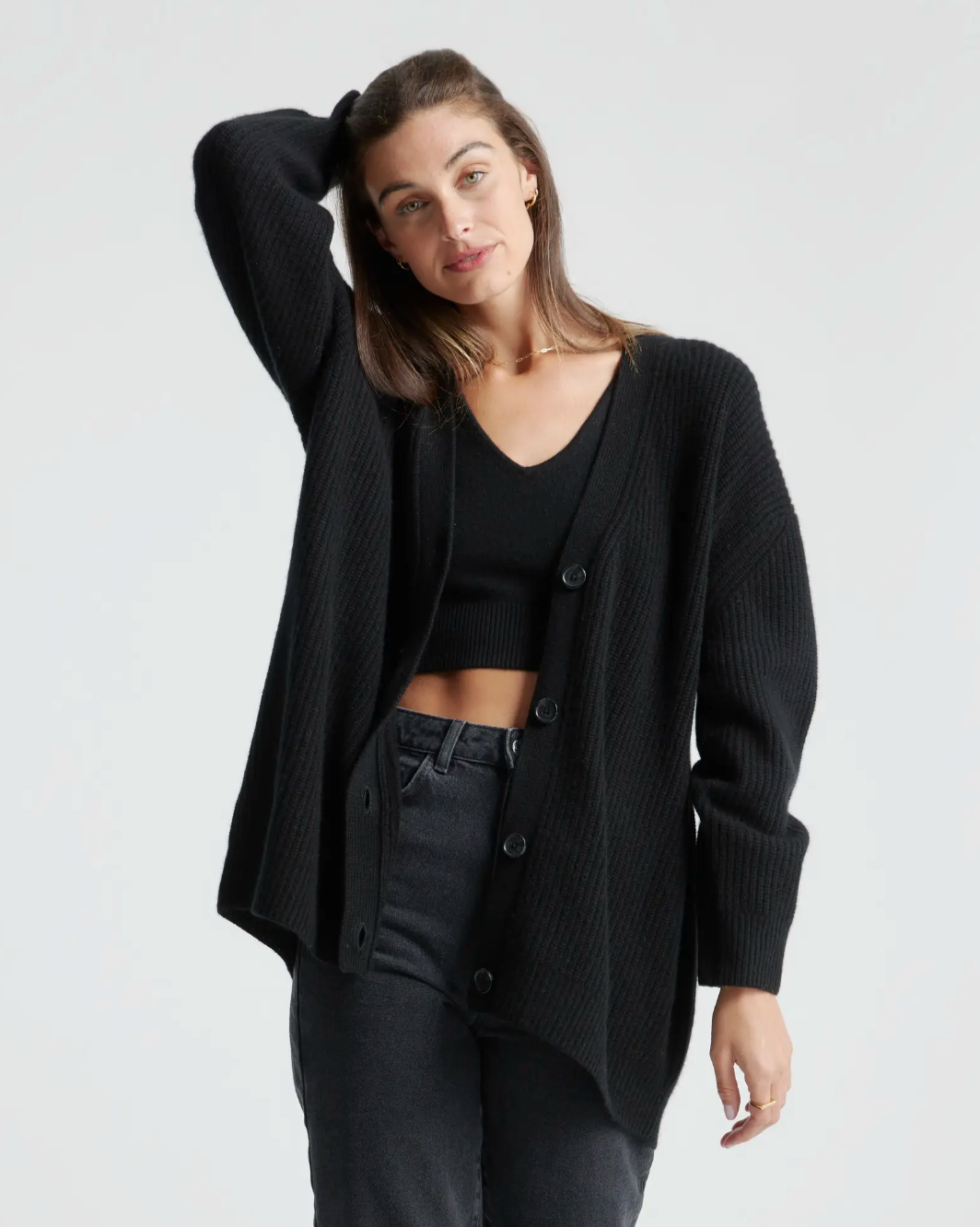 Cashmere Oversized Boyfriend Cardigan