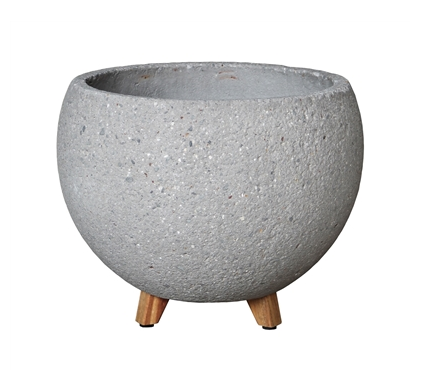 large cement pots for plants ROCKGREY CEMENT POTS W/ FEET – Lonetree Santa Barbara